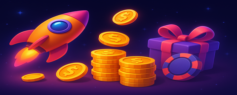 Enjoy a massive first deposit bonus at Rocket Casino 32.